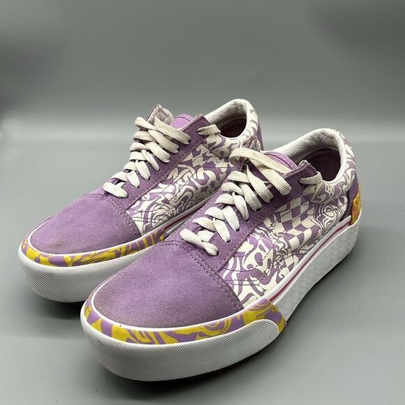 Vans Old Skool Stacked Wavy Days Platform Suede Shoes - Picture 6 of 11